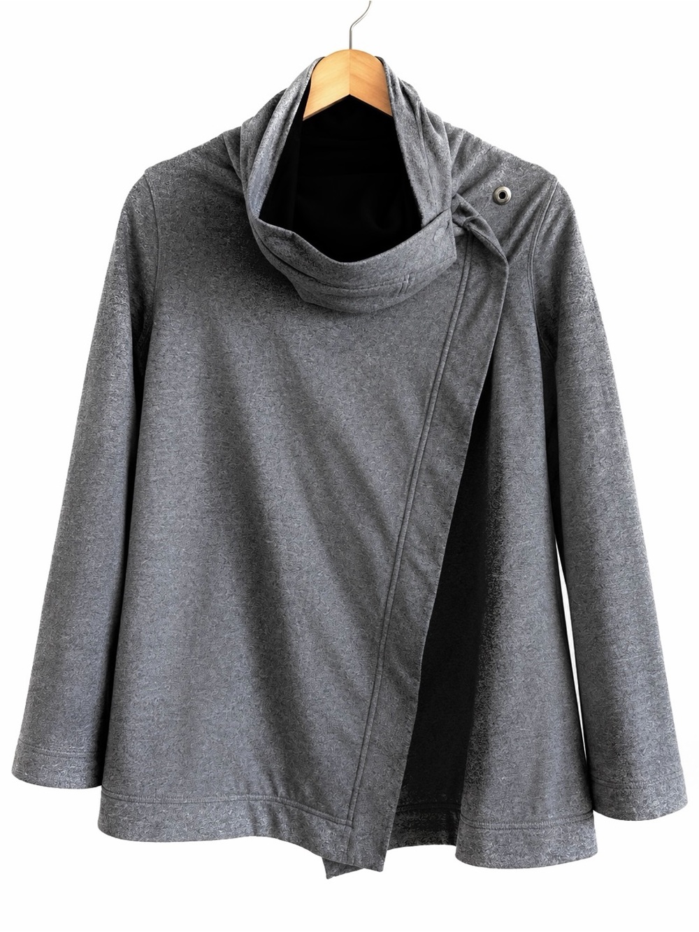 Lululemon Savasana Wrap Convertible Jacket Heather Grey Black Size 4